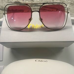 Chloe Rose-Tinted Sunglasses